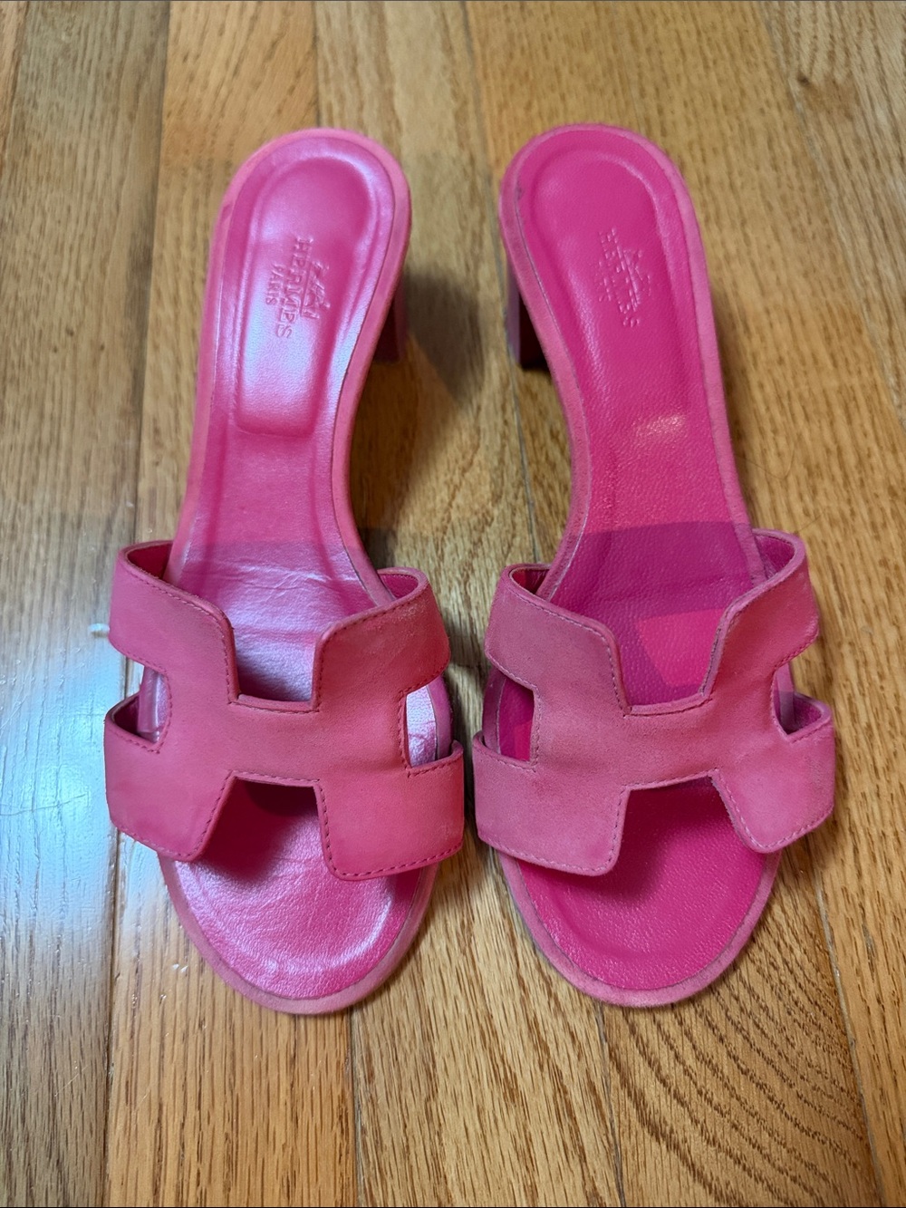 Hermes Pink H‑Cut Slide Sandals for Women